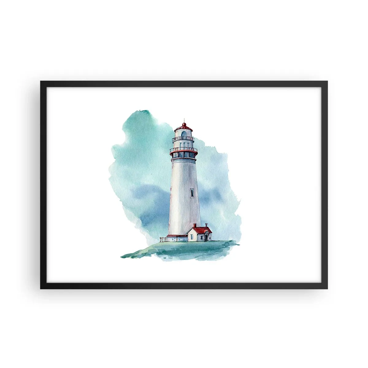 Poster în ramă neagră - Sora blândă a albastrului - 70x50 cm
