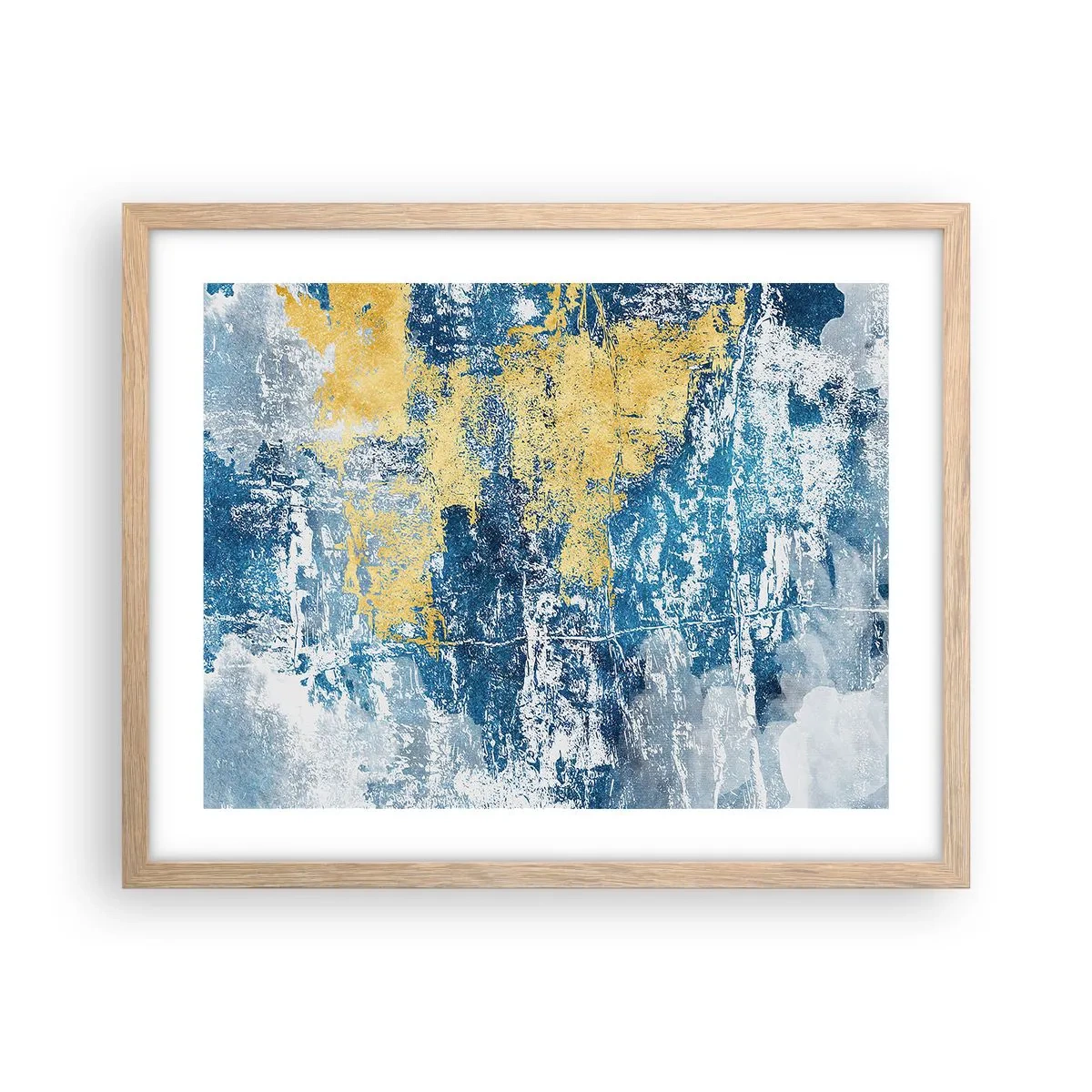 Poster în ramă de stejar deschis - Abstracție de vreme - 50x40 cm