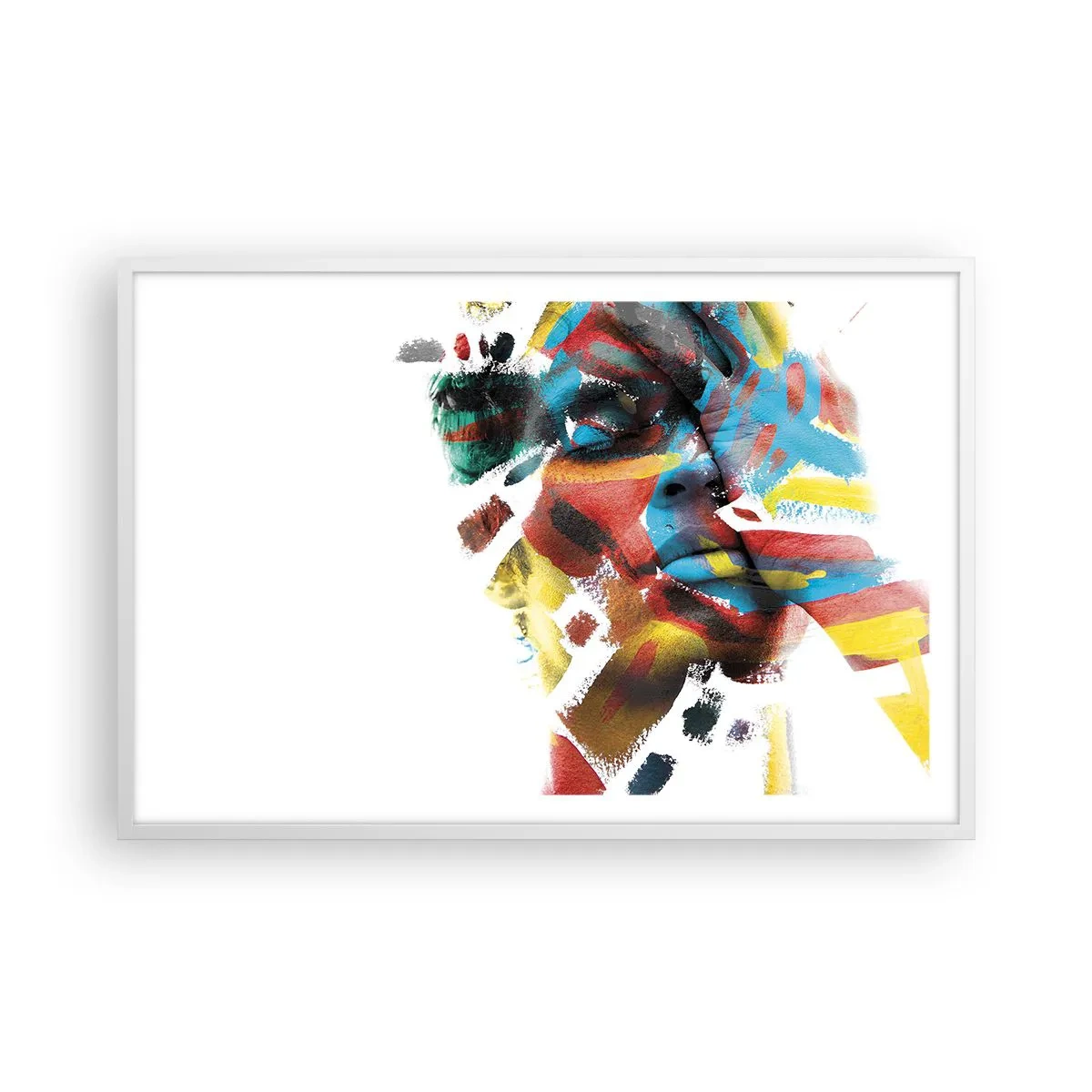 Poster în ramă albă - Personalitate colorată - 91x61 cm