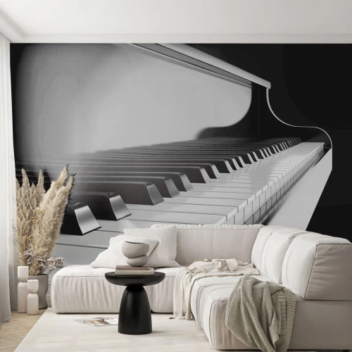 Tapet Premium Canvas - Armonia formelor și a culorilor - Pian, Pian, Muzică - 100x70 cm