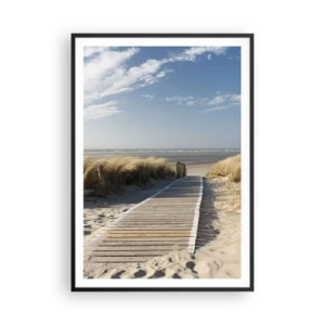 Poster în ramă neagră - În spatele dunei, în zumzetul ierbii - 70x100 cm
