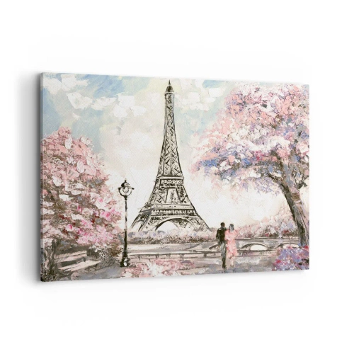 Tablou pe pânză - Plimbare în aprilie la Paris - 100x70 cm