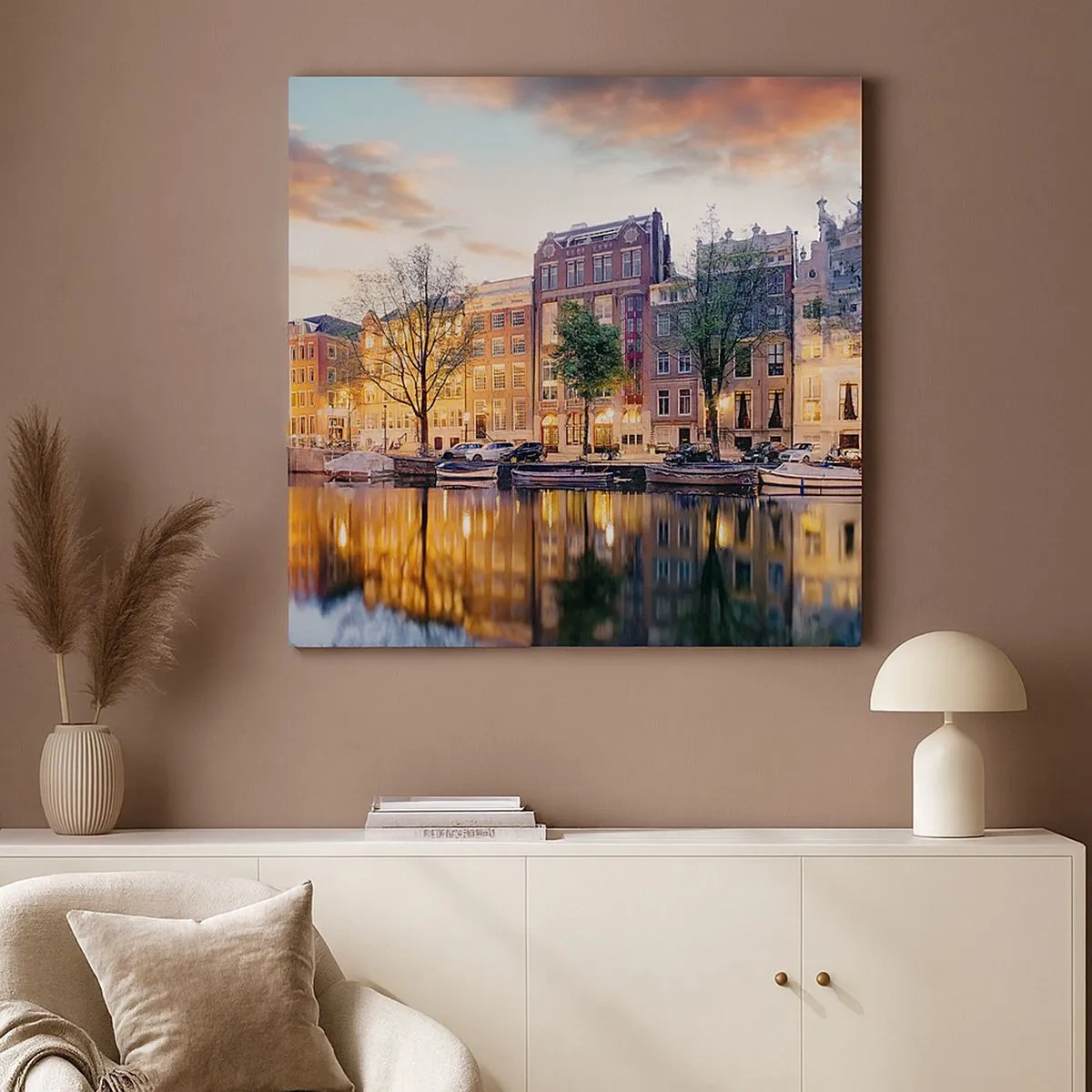 Tablou pe pânză - Frumusețe olandeză sobră și calmă - 30x30 cm