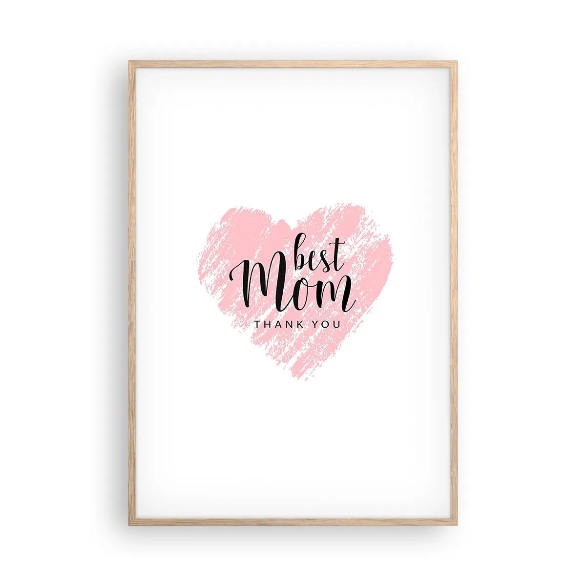 Poster în ramă de stejar deschis - Întotdeauna la momentul potrivit - 70x100 cm