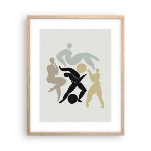 Poster în ramă de stejar deschis - Mișcarea pentru sănătate și frumusețe - 40x50 cm