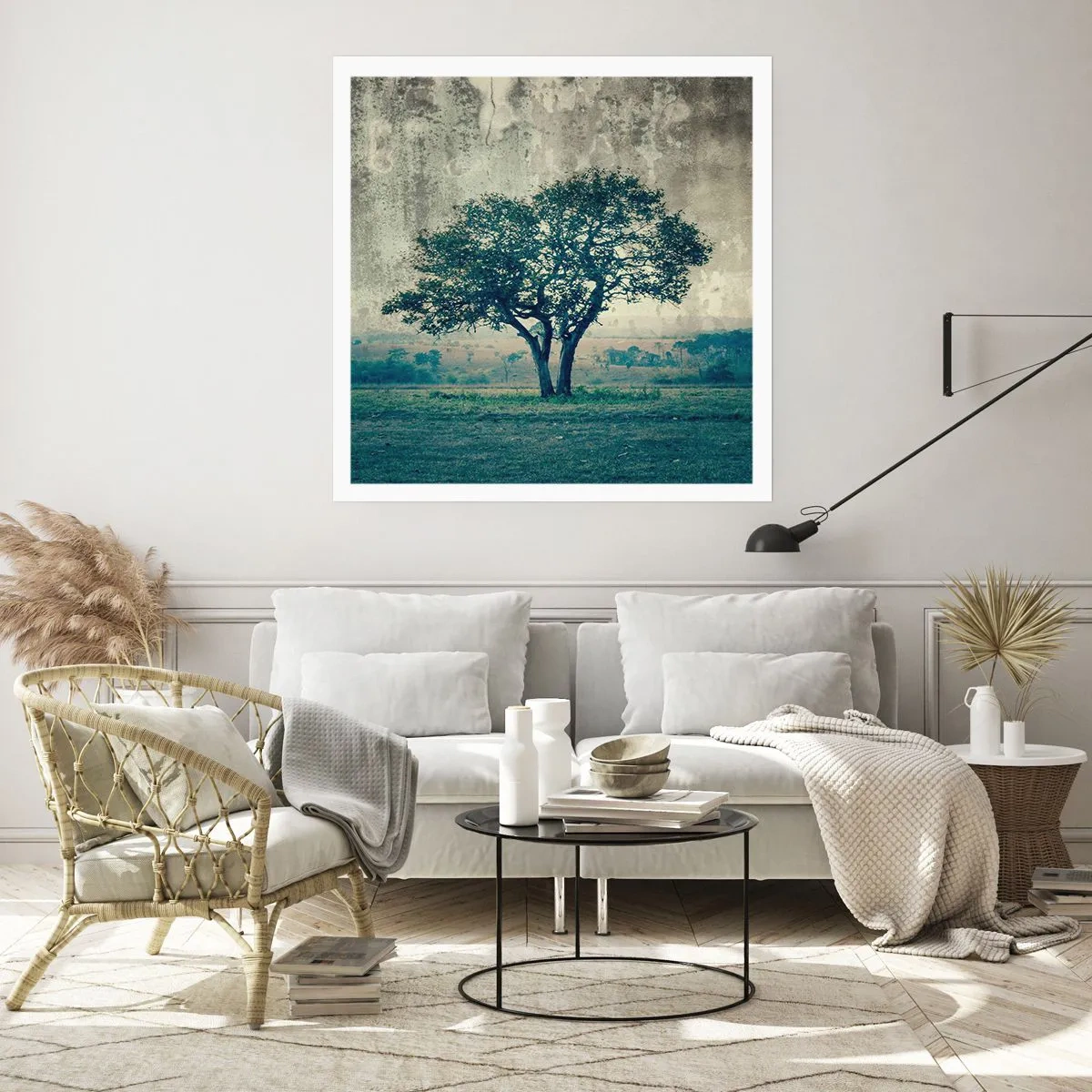 Poster - Un măr pe o pajiște albastră? - 60x60 cm