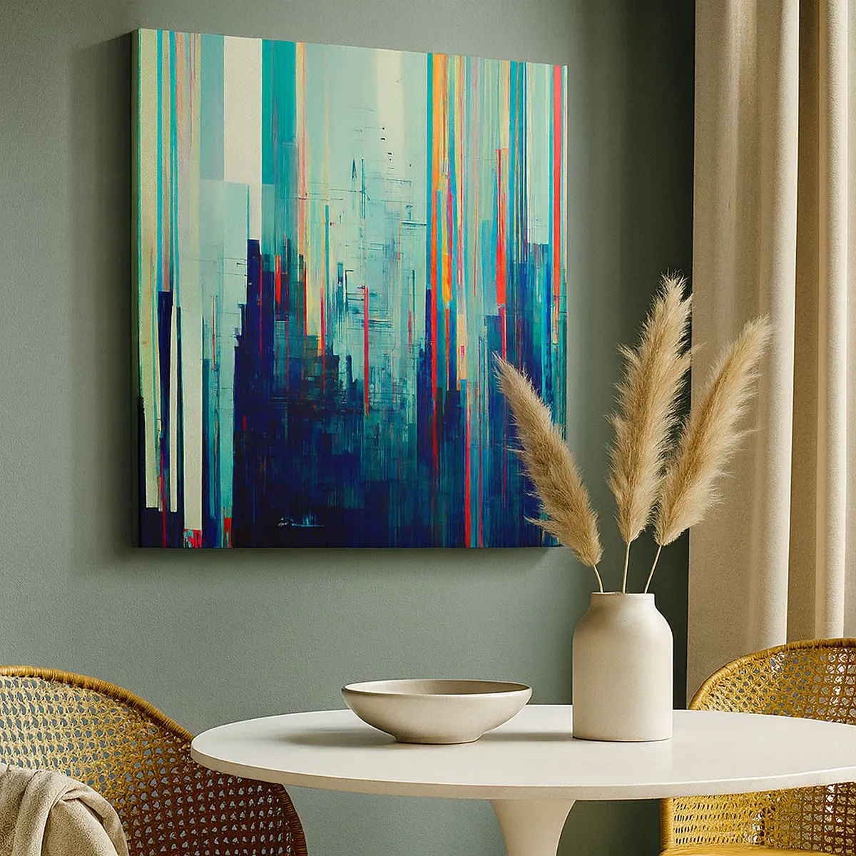 Tablou pe pânză - Oraș futurist - 30x30 cm
