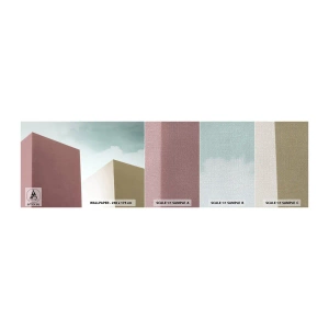 Mostră tapet Premium Canvas - Geometria unei veri însorite - Clădiri, Arhitectură, Tridimensional - 100x30 cm