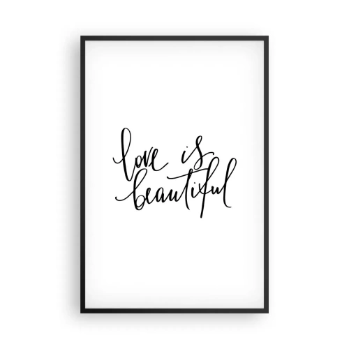 Poster în ramă neagră - Citiți și repetați - 61x91 cm