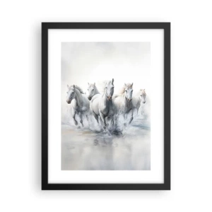 Poster în ramă neagră - Magie albă - 30x40 cm
