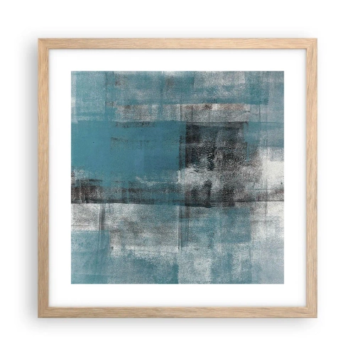 Poster în ramă de stejar deschis - Apă și aer - 40x40 cm