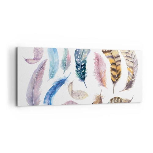 Tablou pe pânză - Ușoare și colorate - 100x40 cm