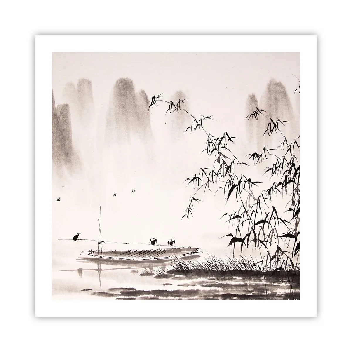 Poster - Liniștea câmpurilor de orez - 60x60 cm