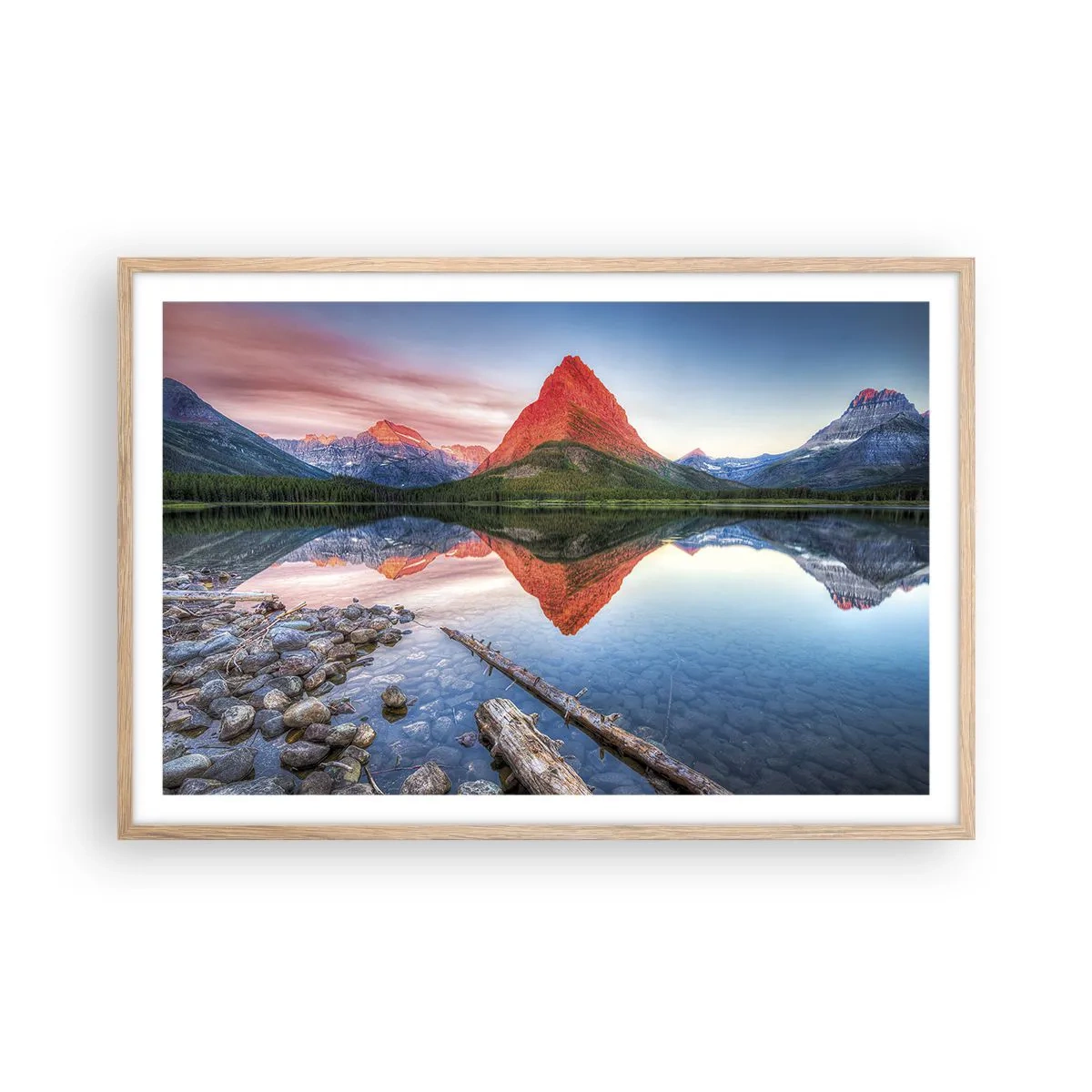 Poster în ramă de stejar deschis - Căldură și frig - 91x61 cm