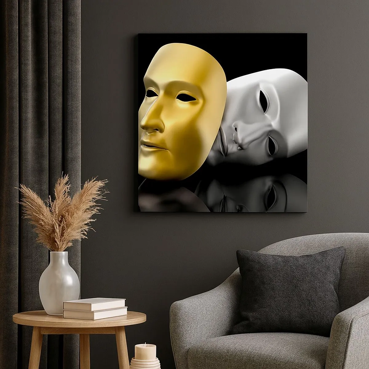 Tablou pe pânză - Viața este teatru - 30x30 cm