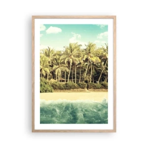 Poster în ramă de stejar deschis - Ce zici de aici? - 50x70 cm