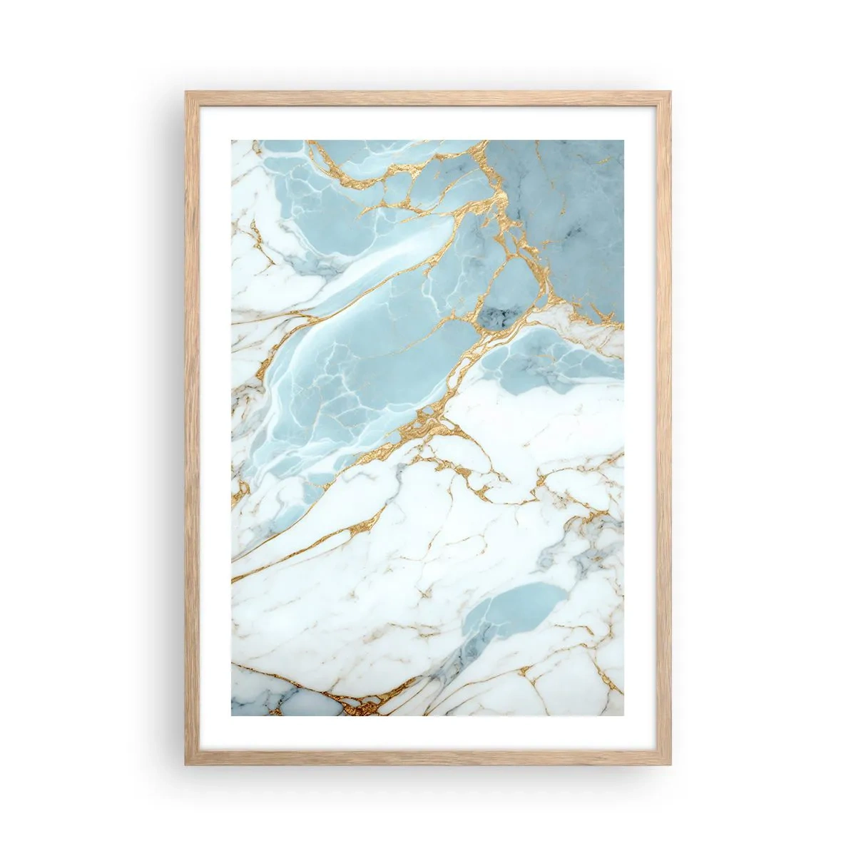 Poster în ramă de stejar deschis - Bogăția pietrei - 50x70 cm