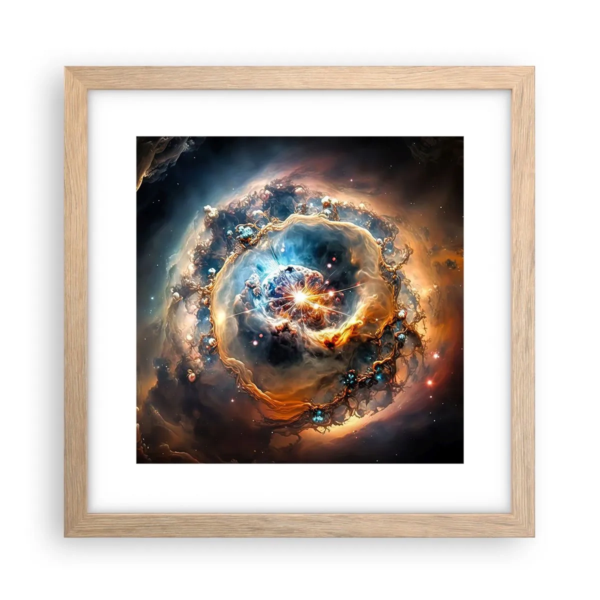 Poster în ramă de stejar deschis - Început - 30x30 cm