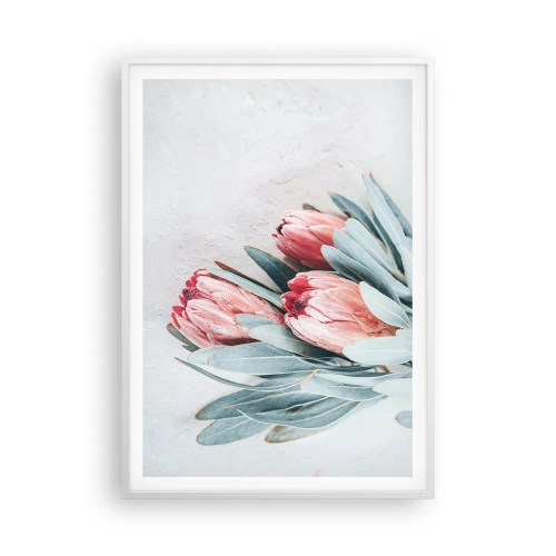 Poster în ramă albă - Rușinate de propria lor frumusețe - 70x100 cm