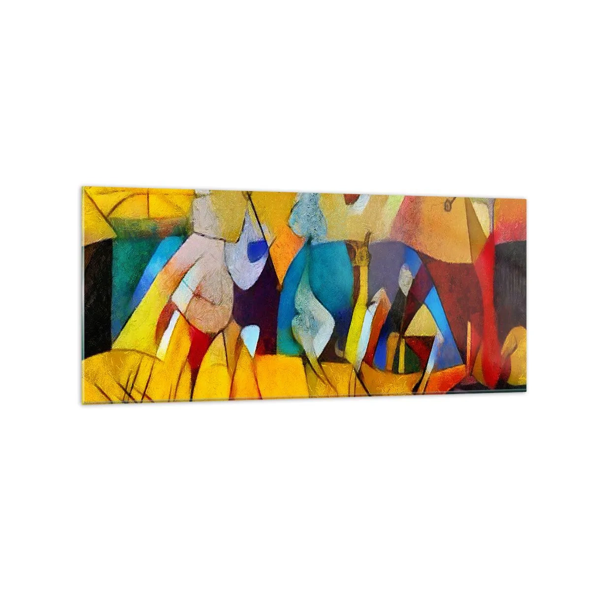 Tablou pe sticlă - Soare - viață - bucurie - 120x50 cm