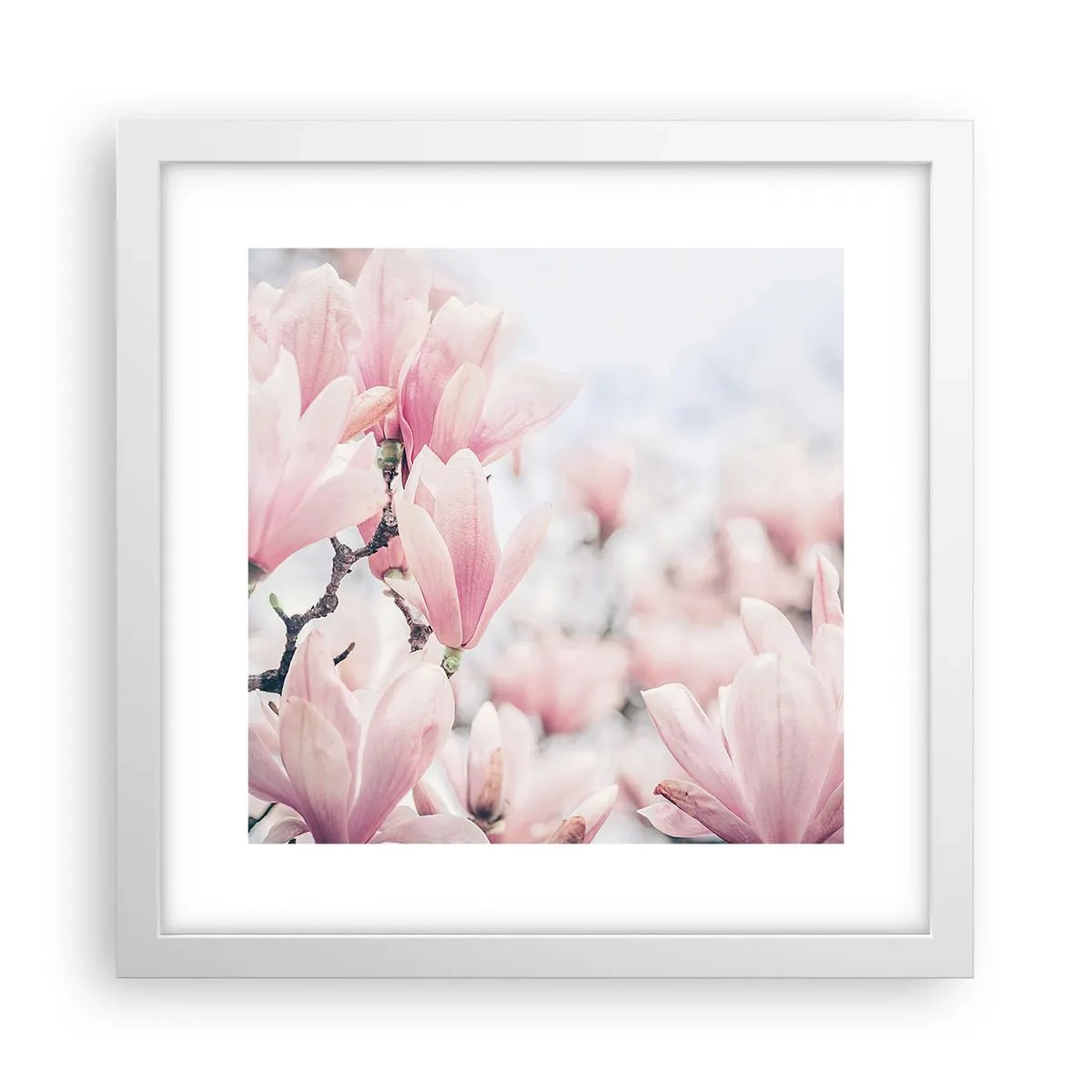 Poster în ramă albă - Idealul de subtilitate - 30x30 cm