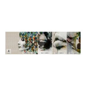 Mostră de Tapet Standard Eco - A ieșit din cenușiu - Chipul de femeie, Abstracția, Grafică - 100x30 cm