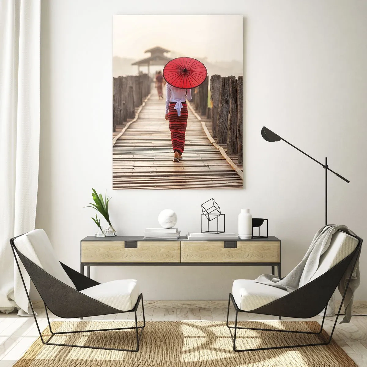 Tablou pe sticlă - Pe podul vechi - 50x70 cm