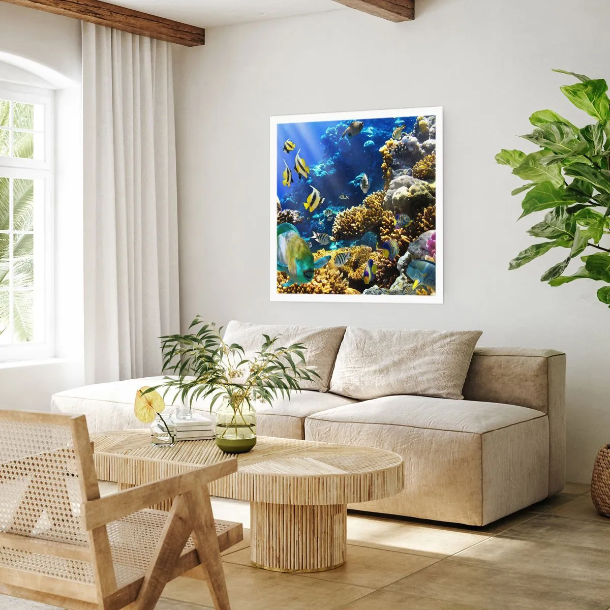 Poster - Trafic intens pe traseul de vacanță - 40x40 cm