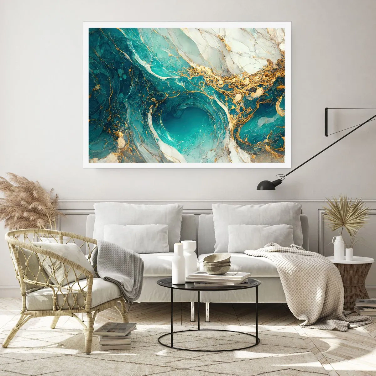 Poster - Compoziție cu vene aurii - 40x30 cm