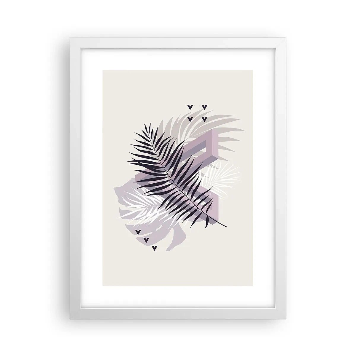 Poster în ramă albă - Umbra unei umbre - 30x40 cm