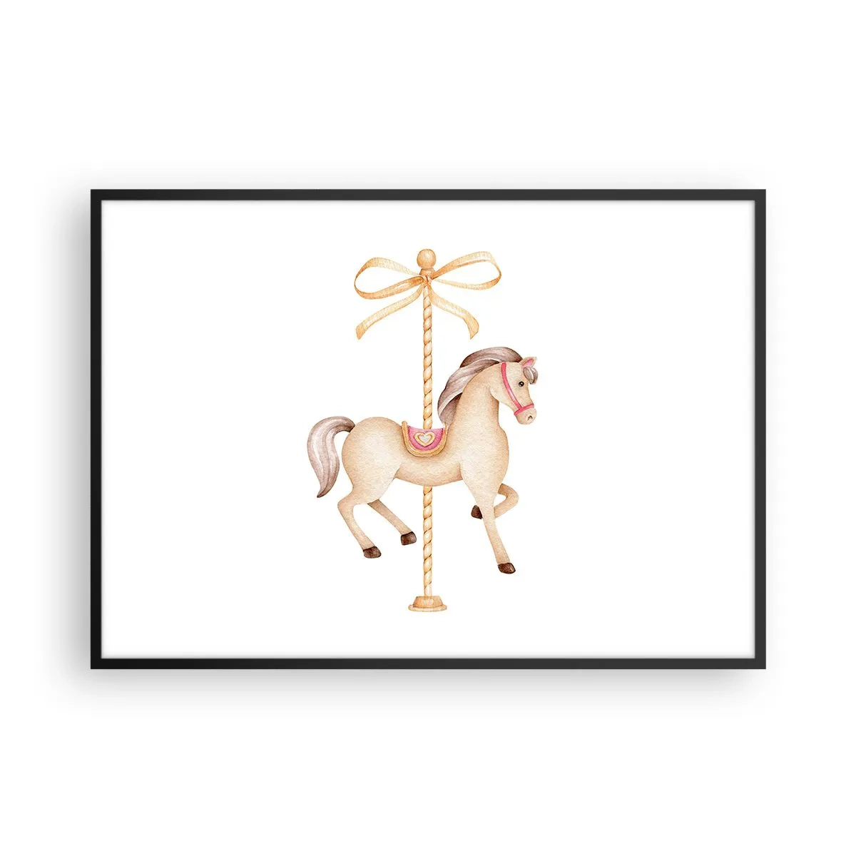 Poster în ramă neagră - Într-un trap grațios - 100x70 cm