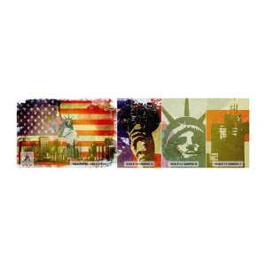 Mostră tapet Premium Canvas - Viva America! - New York, STATELE UNITE ALE AMERICII, Statuia Libertății - 100x30 cm