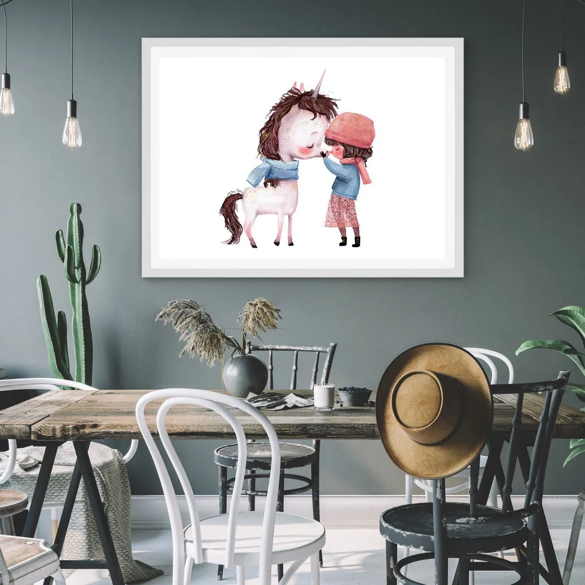 Poster în ramă albă - O poveste de iarnă - 40x30 cm