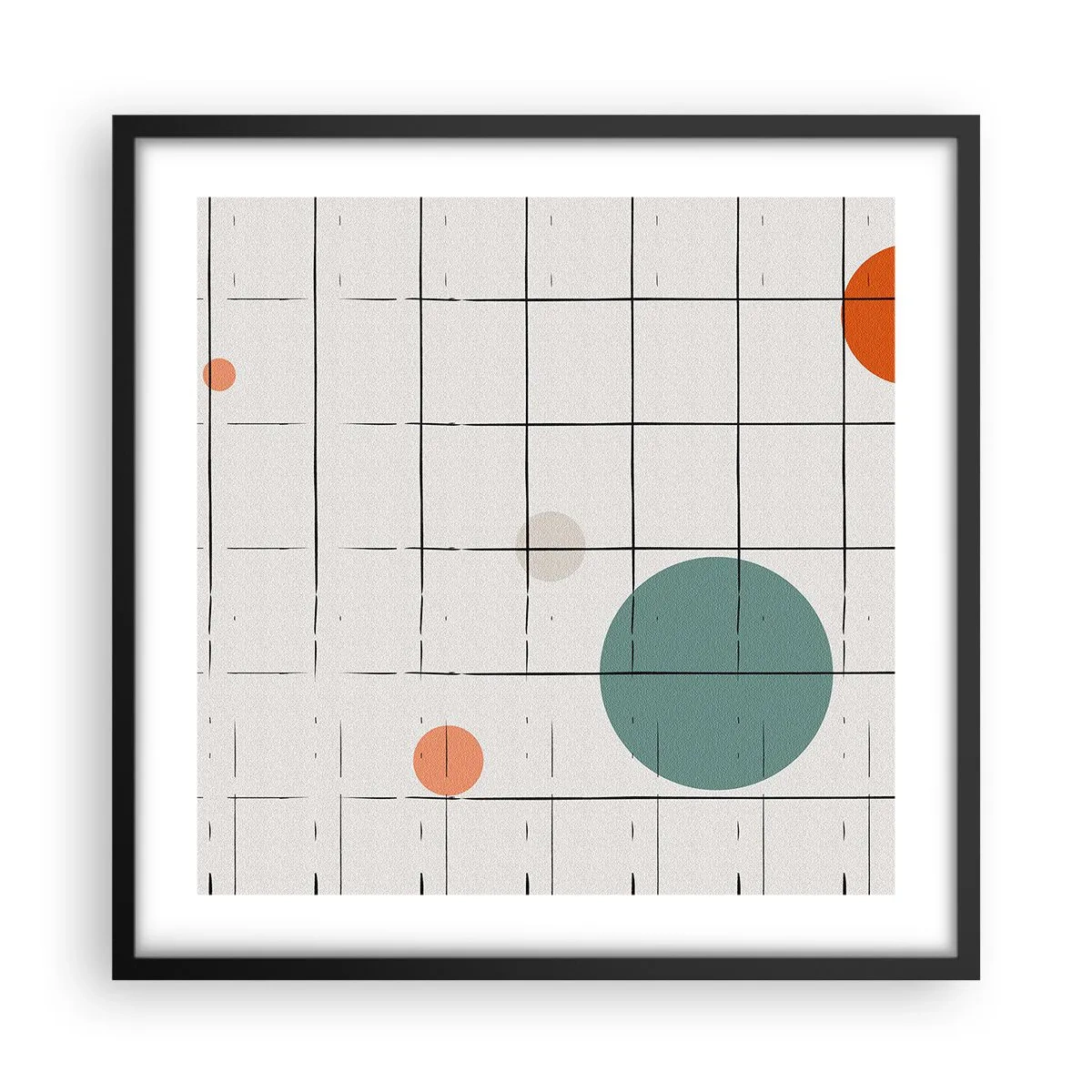 Poster în ramă neagră - În capcană. Noi sau ele? - 50x50 cm