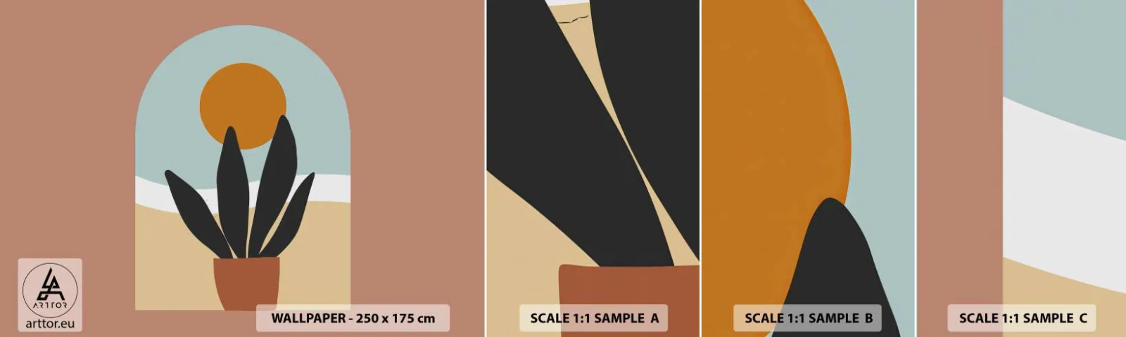 Mostră tapet autocolant Deluxe Sticker - Bucurii mici - Floare, Fereastră, Bucată - 100x30 cm