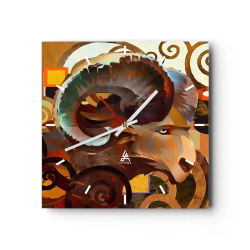 Ceas de perete - Ceas pe sticlă - Magii - religii - ritualuri - 30x30 cm