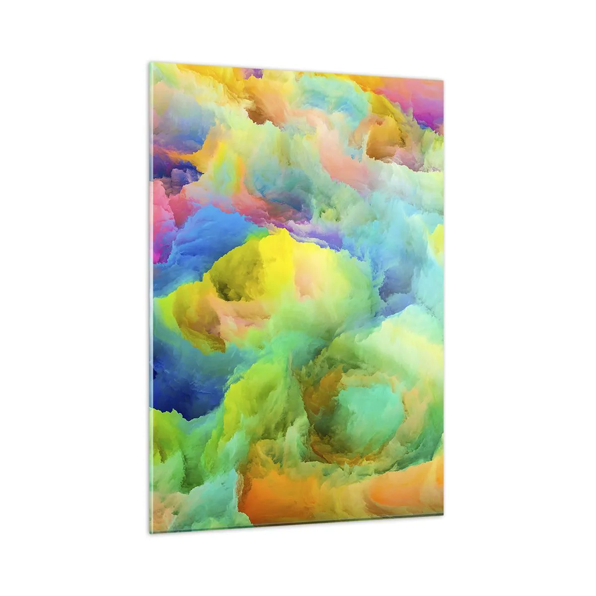 Tablou pe sticlă - Puf multicolor - 50x70 cm