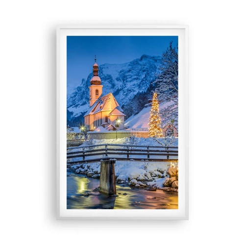 Poster în ramă albă - Spiritul Crăciunului - 61x91 cm