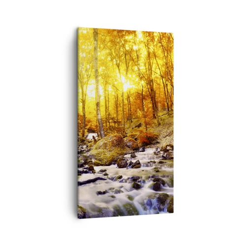 Tablou pe pânză - Pietre montate în aur și platină - 45x80 cm