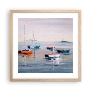 Poster în ramă de stejar deschis - O odihnă binemeritată - 40x40 cm