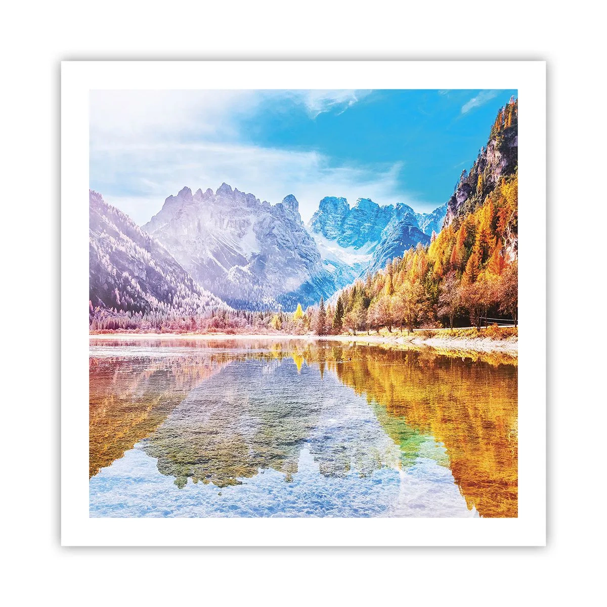 Poster - Iar în munți începe toamna - 60x60 cm