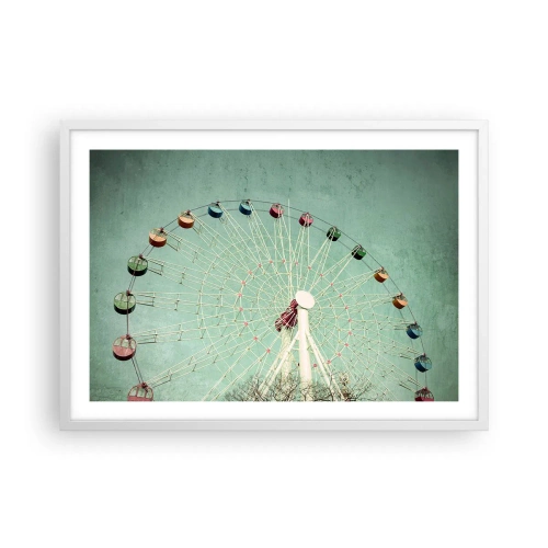 Poster în ramă albă - Poftim la joacă - 70x50 cm