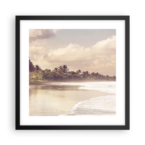 Poster în ramă neagră - Mângâind valurile - 40x40 cm