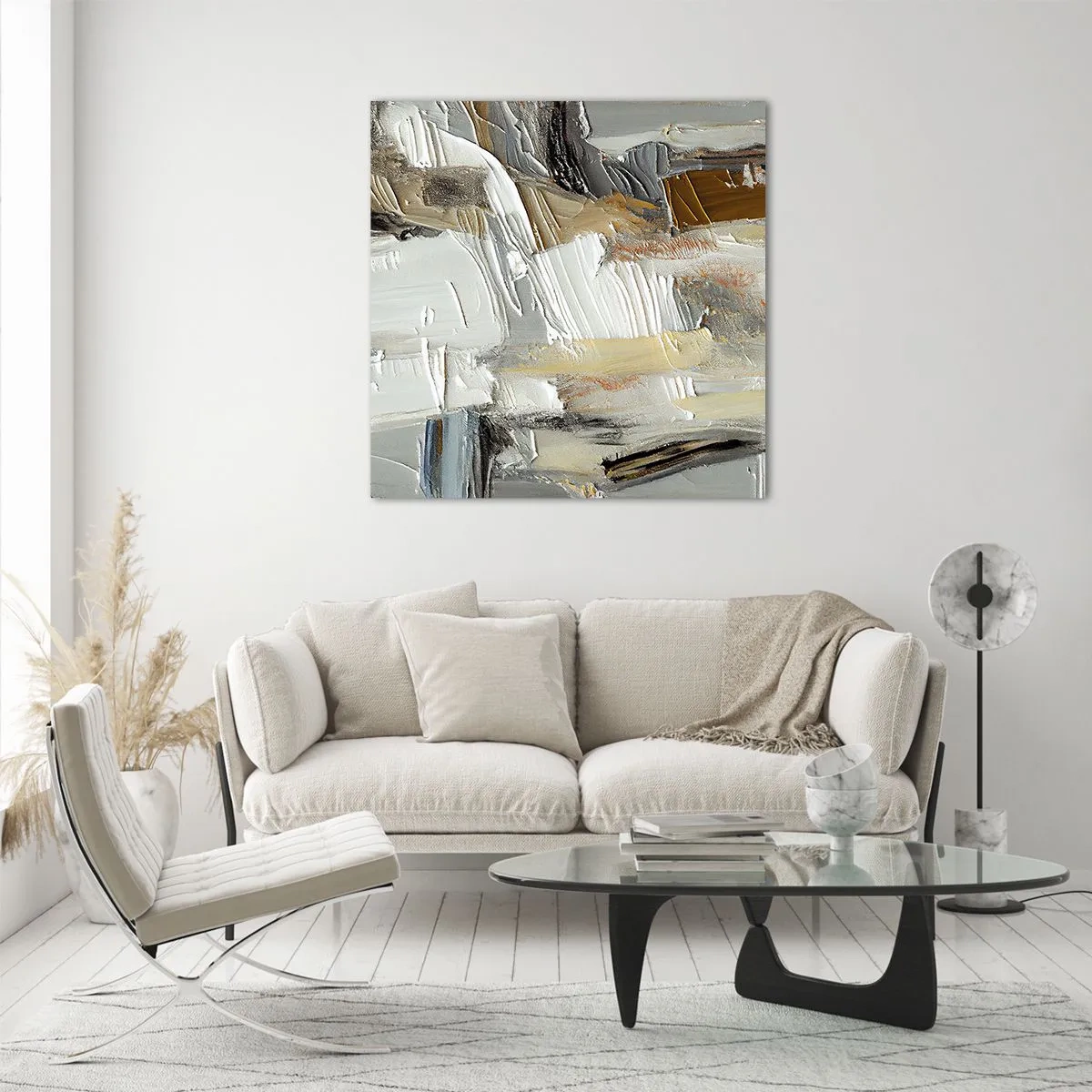 Tablou pe sticlă - Stratificare colorată - 30x30 cm