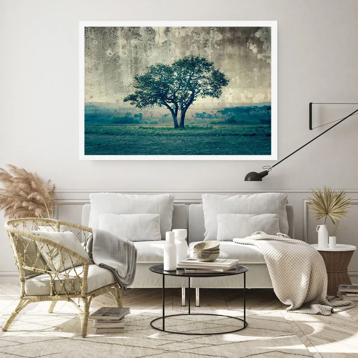 Poster - Un măr pe o pajiște albastră? - 70x50 cm