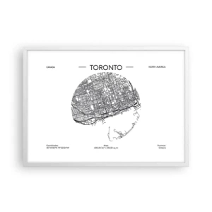 Poster în ramă albă - Anatomia Toronto - 70x50 cm