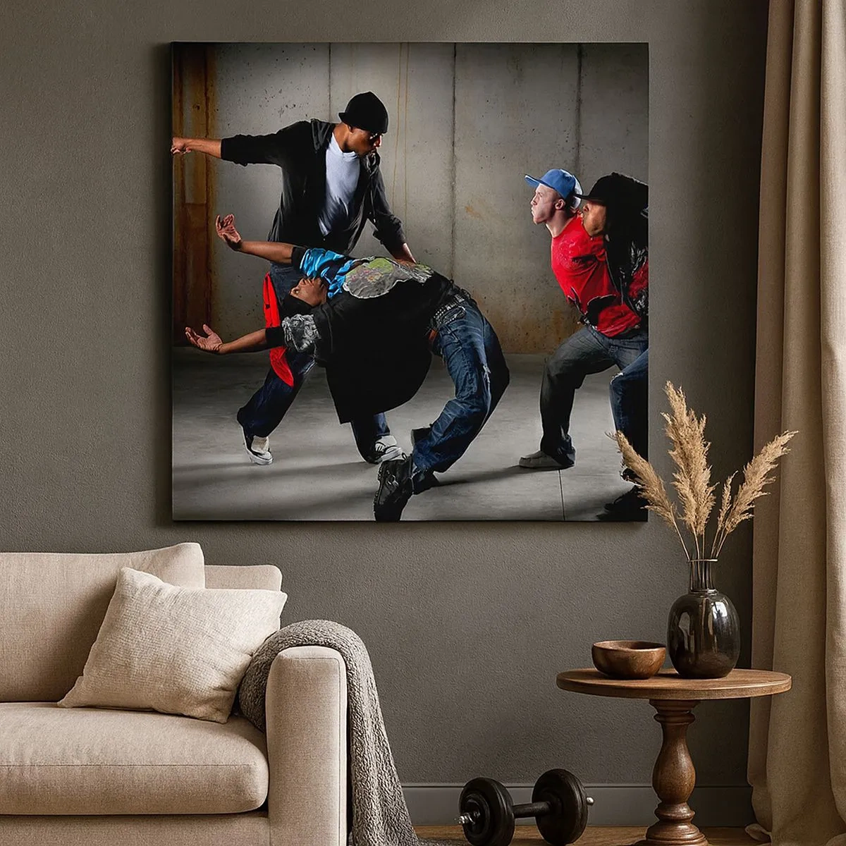 Tablou pe pânză - Dansând cu vântul străzii - 30x30 cm