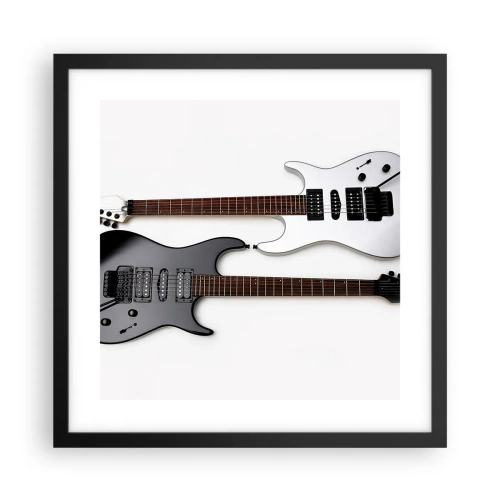 Poster în ramă neagră - Armonie de forme - 40x40 cm