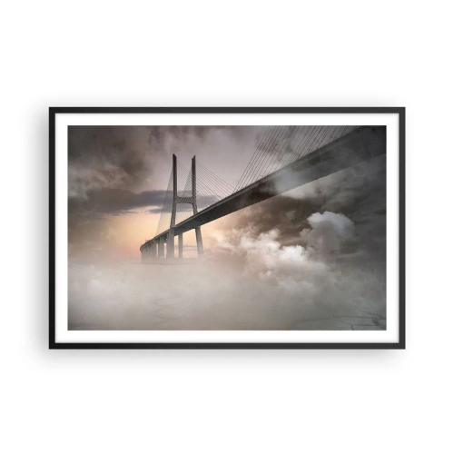 Poster în ramă neagră - Lângă un râu care nu există - 91x61 cm