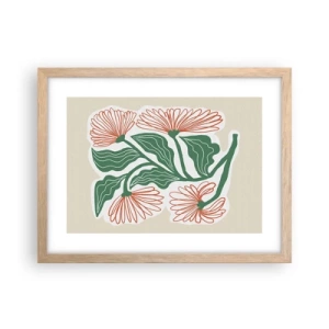 Poster în ramă de stejar deschis - Folclor modern - 40x30 cm